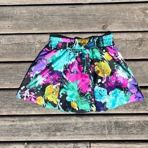 Paint Splatter Pattern Circle Mini Skirt